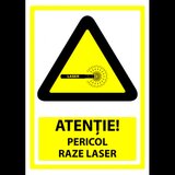 Indicator atentie pericol raze laser